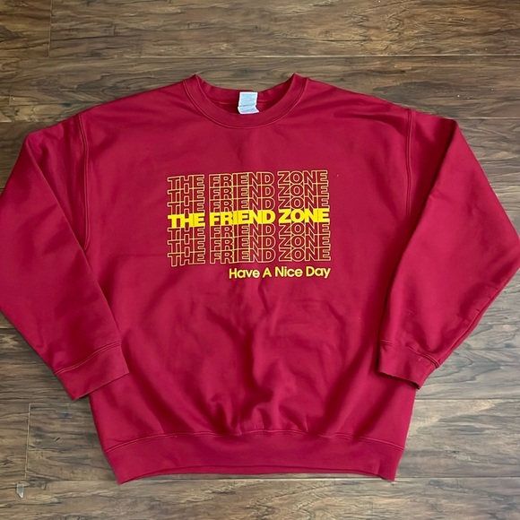 The Friend Zone Red Sweatshirt - Picture 1 of 5